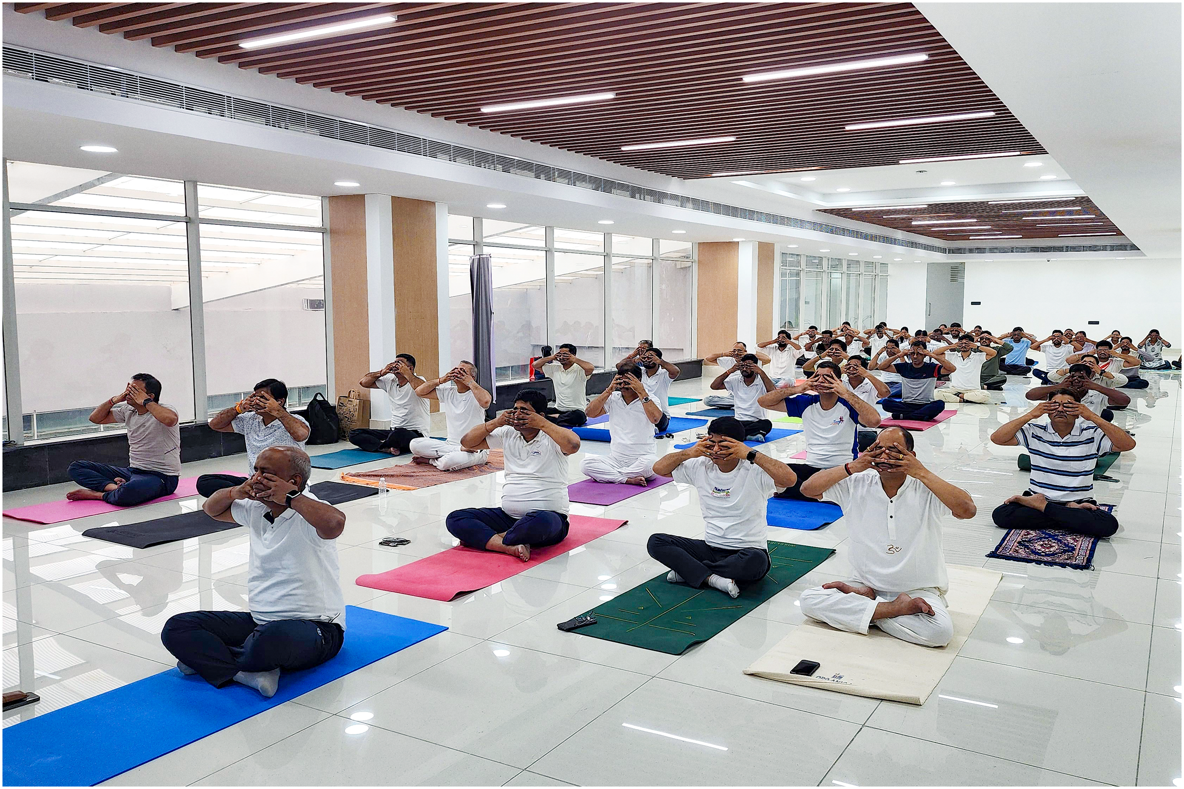 On International Yoga Day 2025, NHSRCL employees across various offices came together to celebrate the timeless practice of yoga